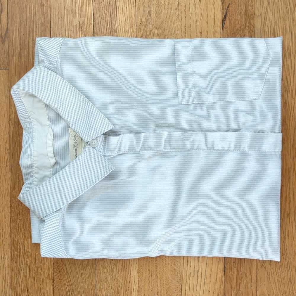🌻 Treasure & Bond White Long Sleeve Striped Button Down Shirt Size Large